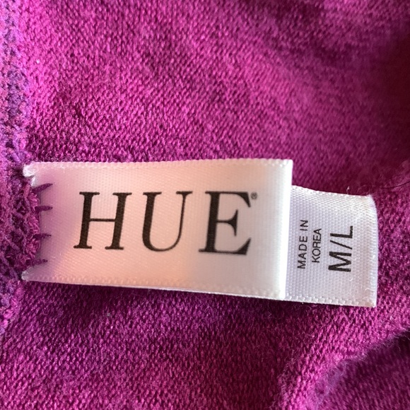 HUE - Leggings - Purple brown stripes Stretch cotton-nylon knit - Medium / large - Picture 8 of 9